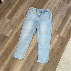 Blue Boyfriend Jeans Relaxed Fit Soft Denim